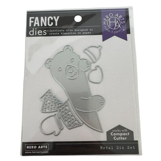 Hero Arts Fancy Die Set Peeking Winter Bear Metal Dies Christmas Cardmaking Craft
