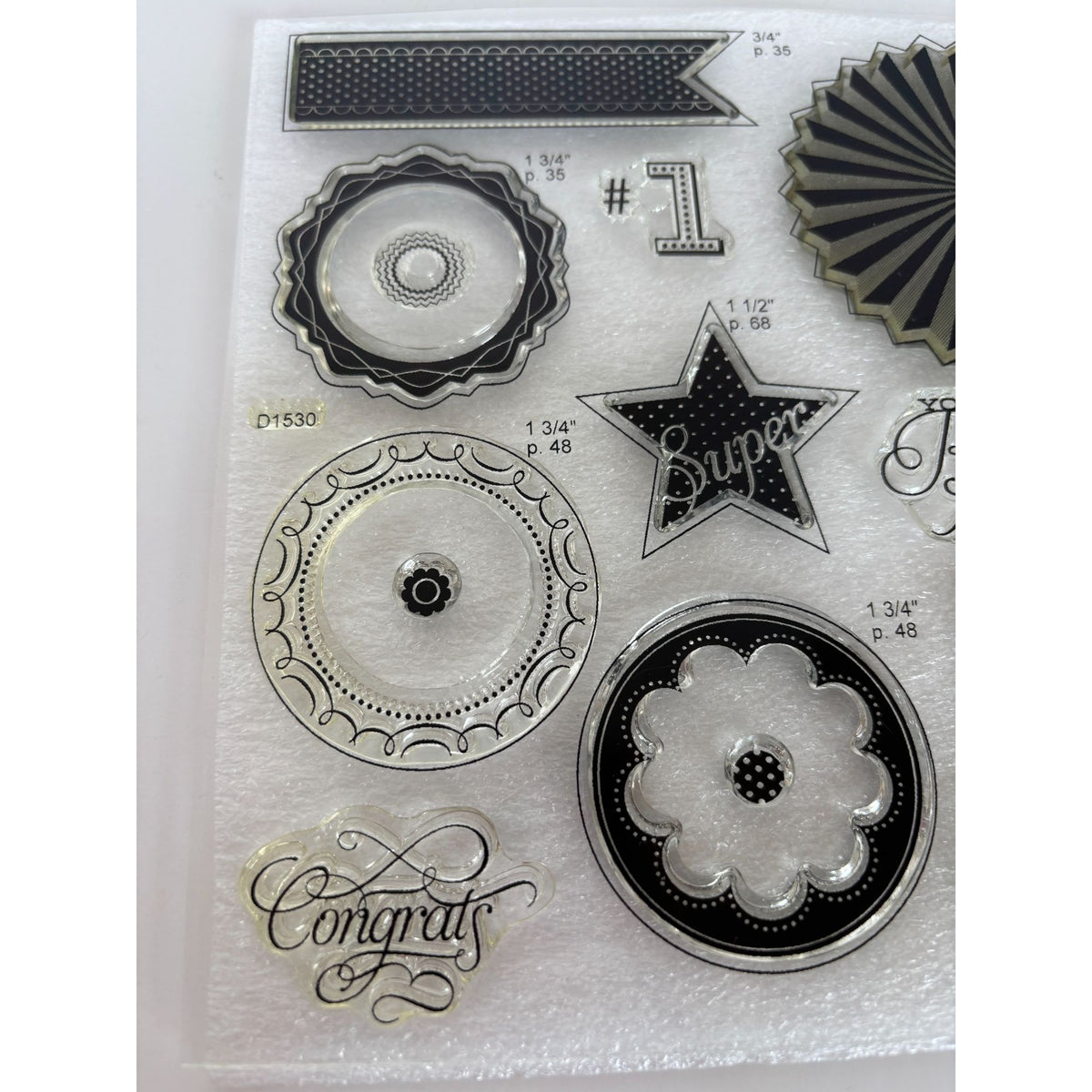 CTMH My Acrylix Acrylic Stamp Set Cricut Artiste Collection Kudos Bravo Trophy