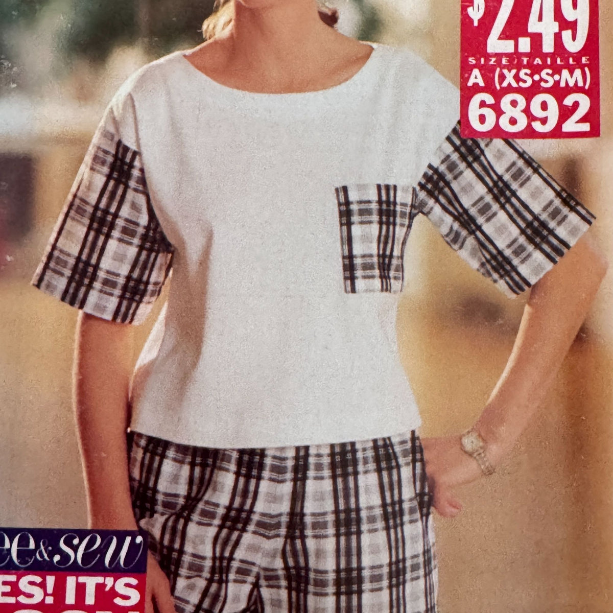 Butterick Sewing Pattern 6892 Summer Casual Outfit 1990s Top Shorts 6-14 Uncut Minimalist Vintage