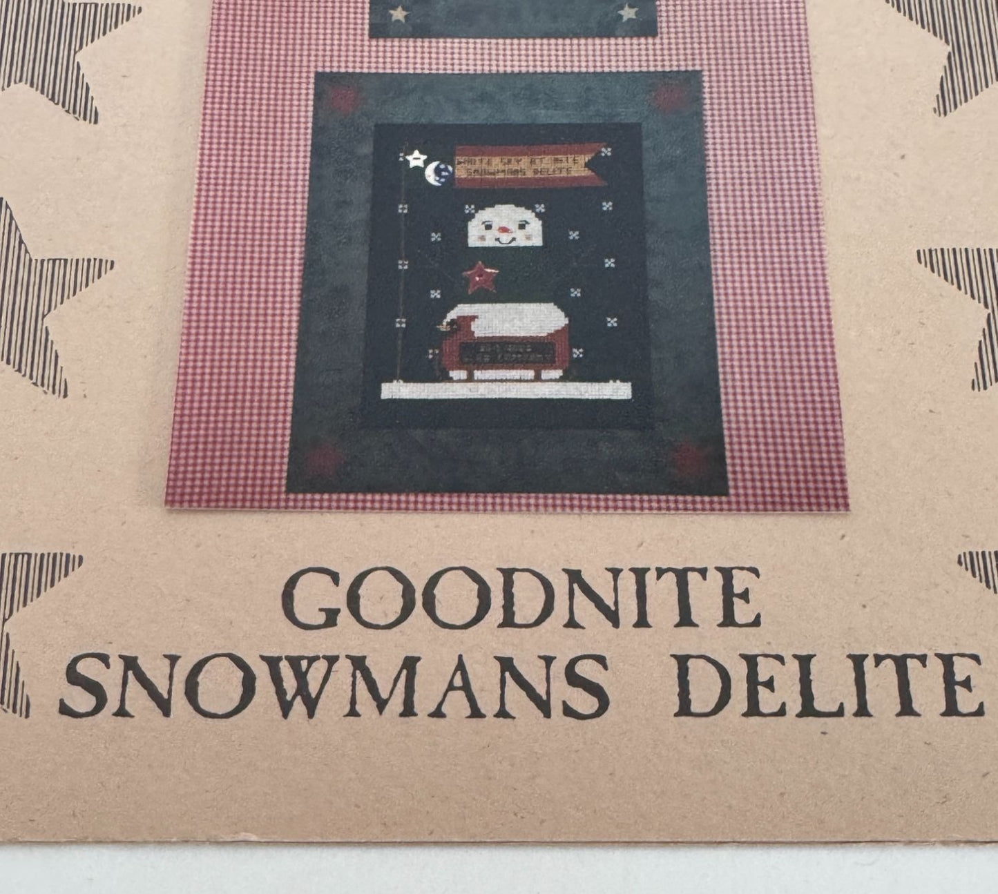 Stitches From The Heartland Cross Stitch Patterns Goodnite Snowmans Delite Sled