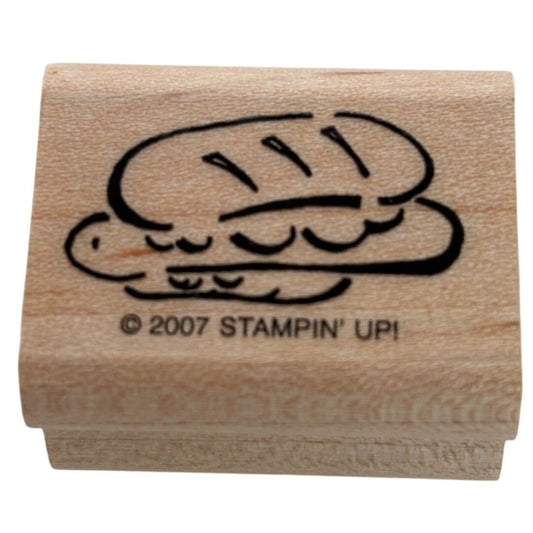 Stampin Up Rubber Stamp Sub Sandwich Hoagie Recipe Card Making Food Lunch Craft