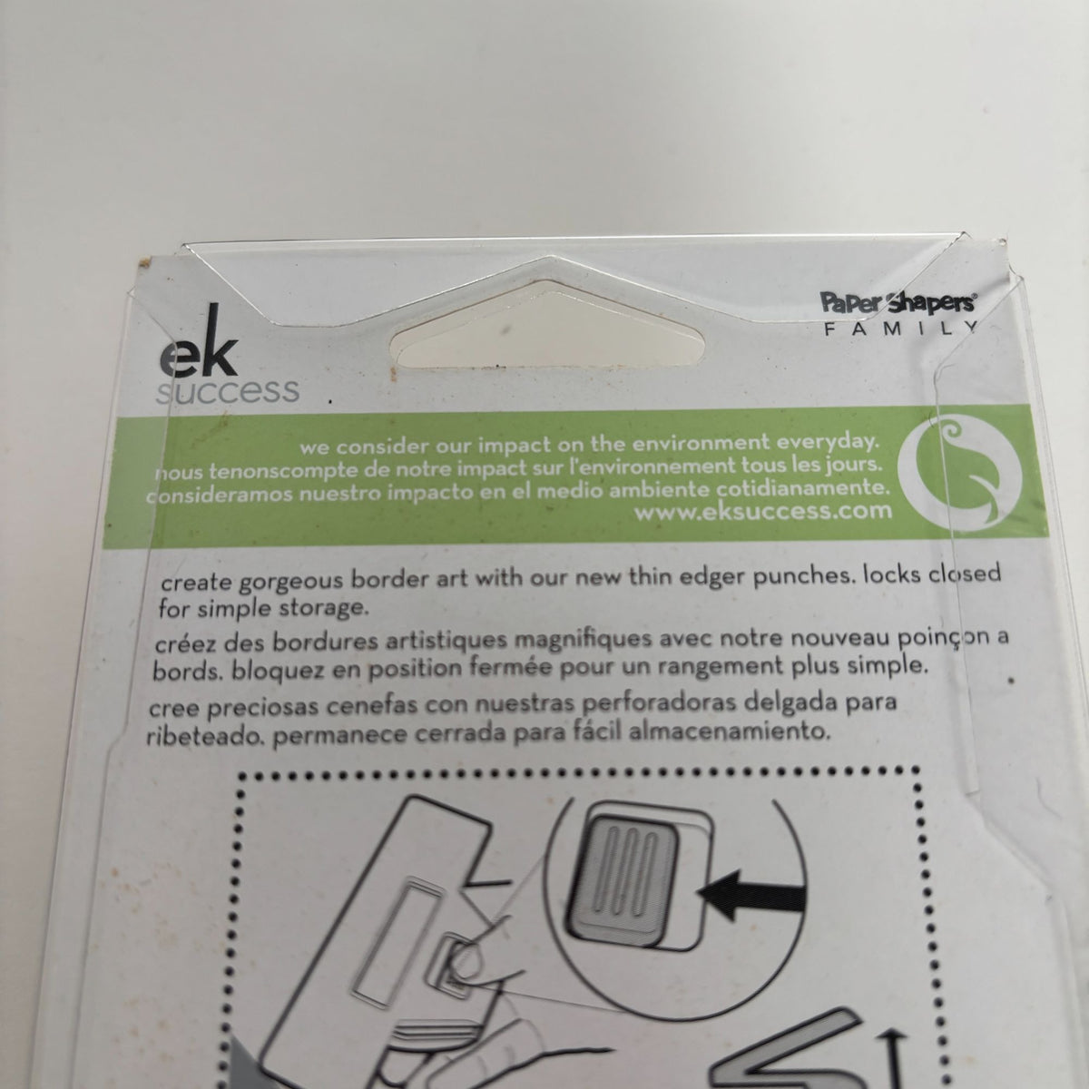 EK Success Edger Punch Scroll Border Paper Punch Scrapbooking Tool Cardmaking Edge Sleek Decorative