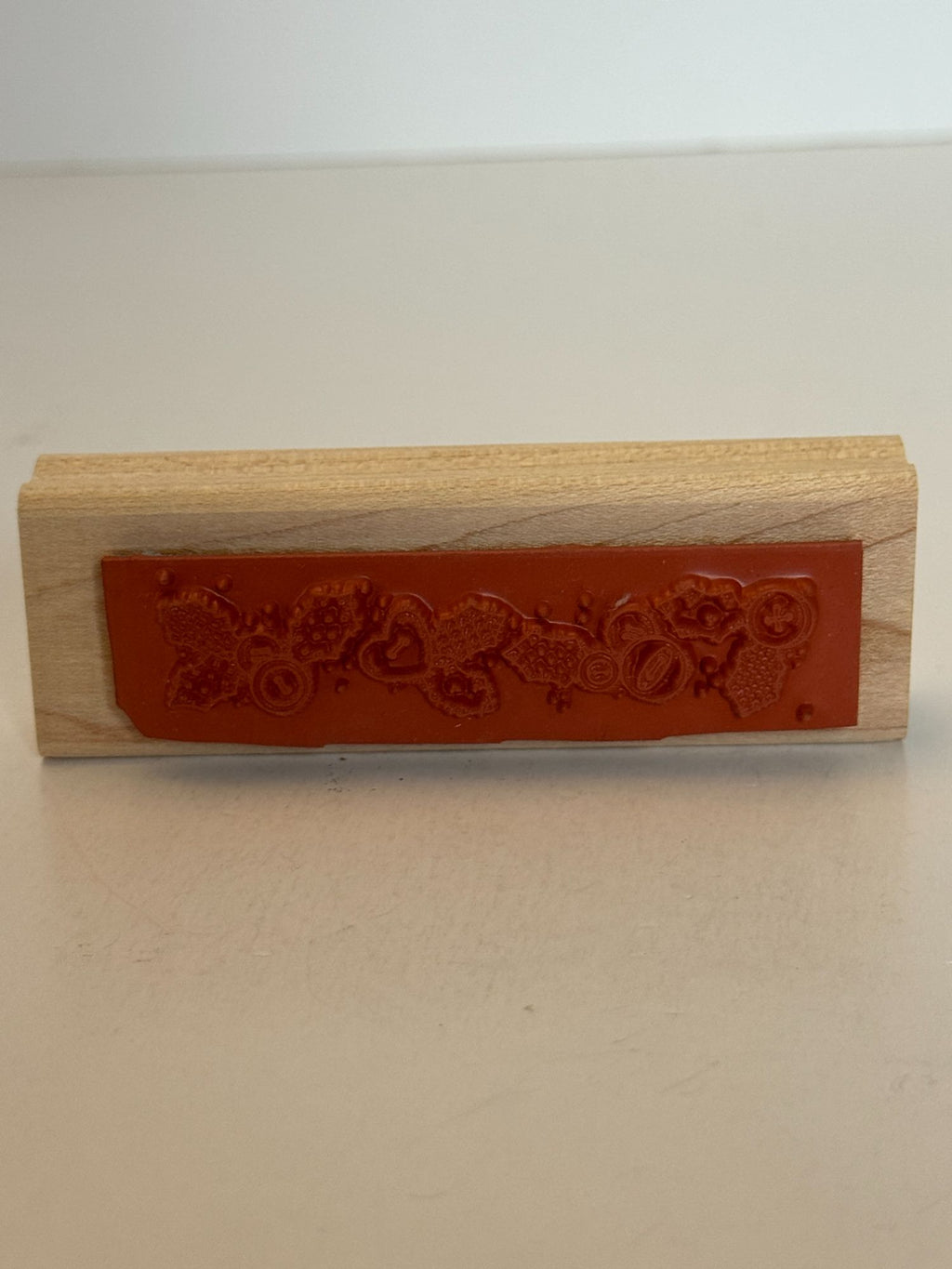 Stampin Up Rubber Stamp Country Buttons Holly Leaf Border Christmas Card Making