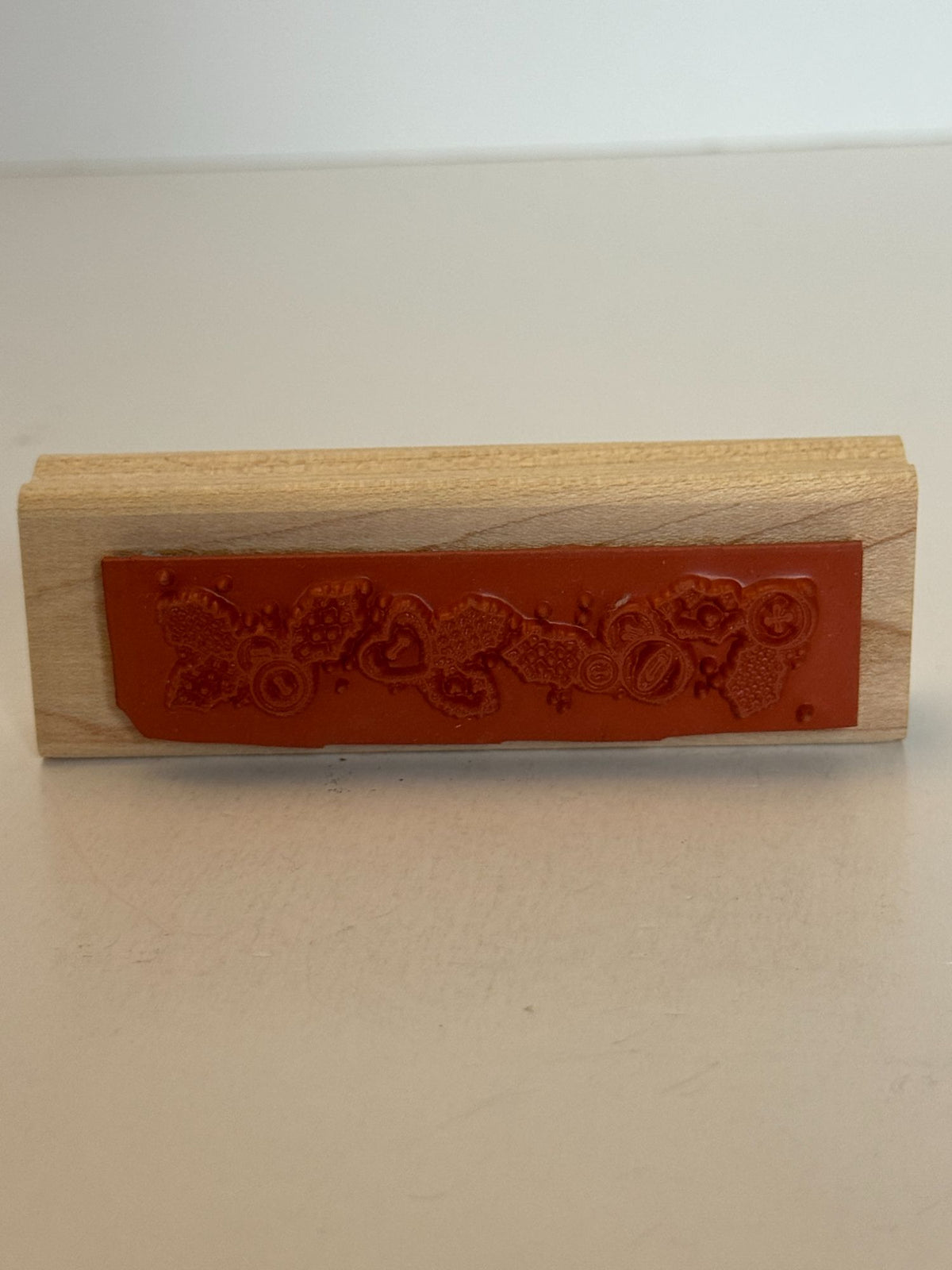 Stampin Up Rubber Stamp Country Buttons Holly Leaf Border Christmas Card Making