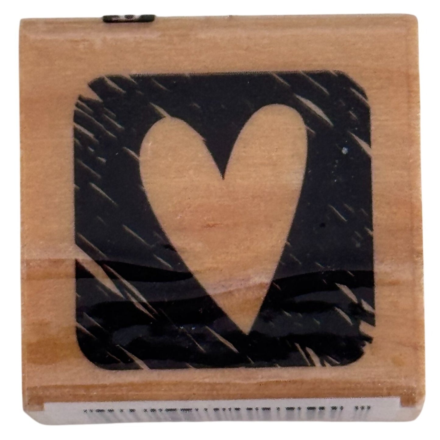 Studio G Rubber Stamp Small Heart in Square Love Anniversary Cardmaking Valentines Day Wooden