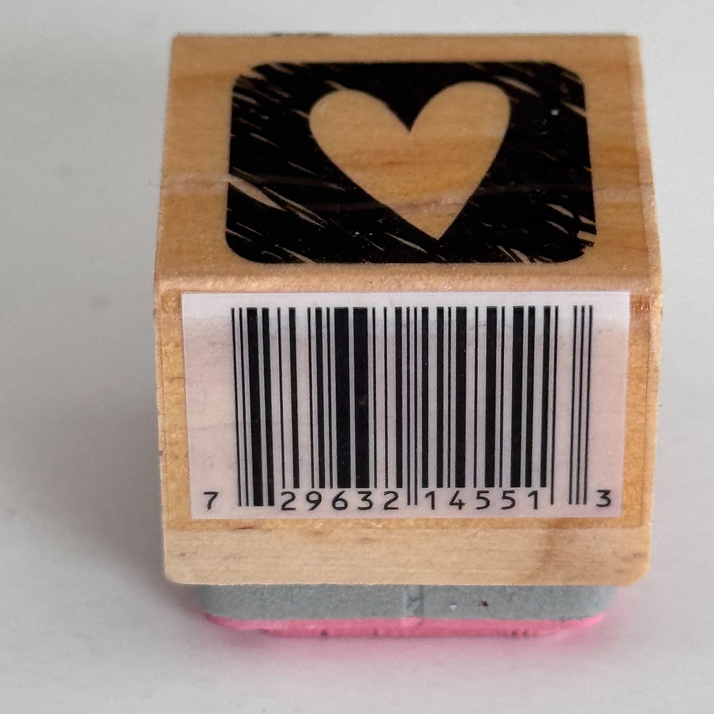 Studio G Rubber Stamp Small Heart in Square Love Anniversary Cardmaking Valentines Day Wooden