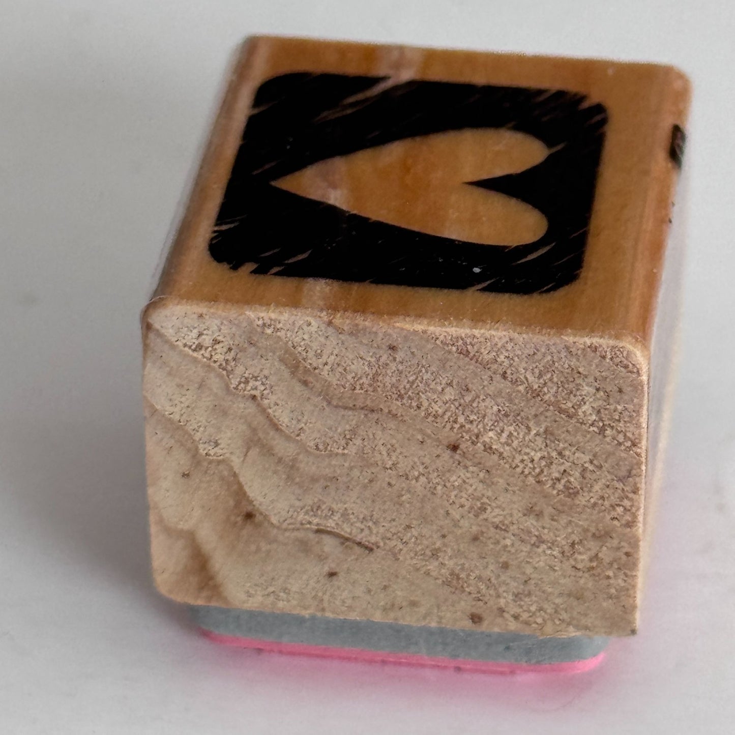 Studio G Rubber Stamp Small Heart in Square Love Anniversary Cardmaking Valentines Day Wooden