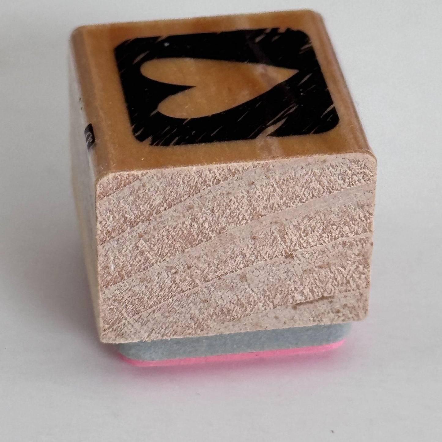 Studio G Rubber Stamp Small Heart in Square Love Anniversary Cardmaking Valentines Day Wooden
