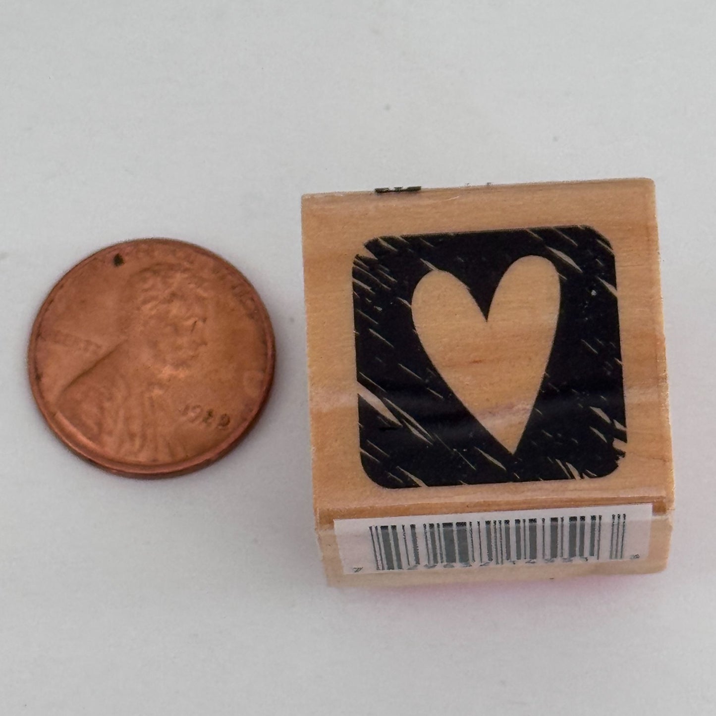 Studio G Rubber Stamp Small Heart in Square Love Anniversary Cardmaking Valentines Day Wooden