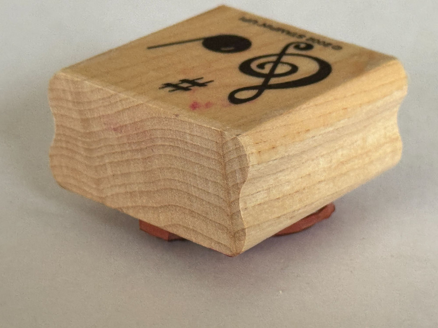 Stampin Up Rubber Stamp Musical Notes Treble Clef Sharp Quarter Note Music Wood