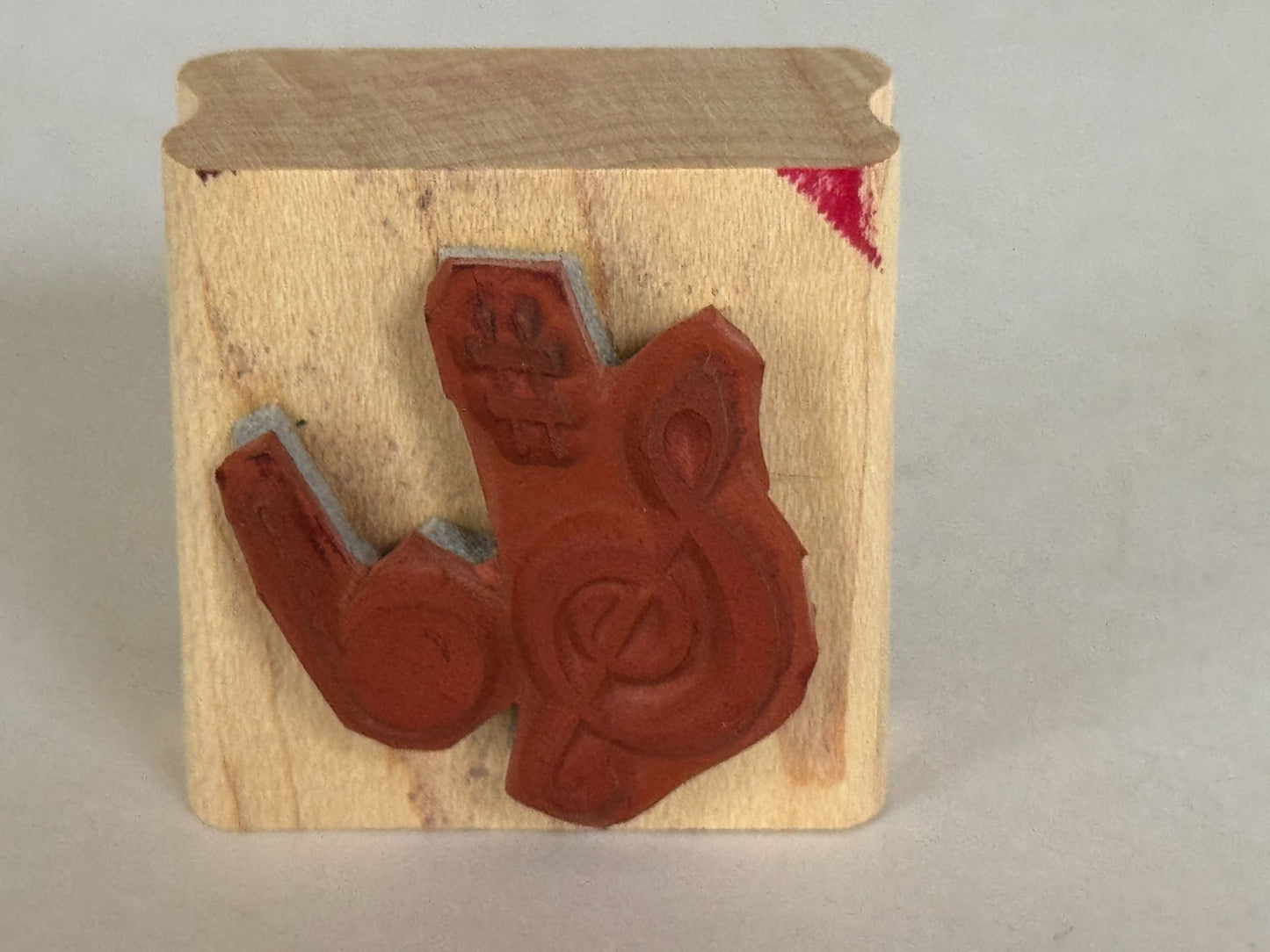 Stampin Up Rubber Stamp Musical Notes Treble Clef Sharp Quarter Note Music Wood