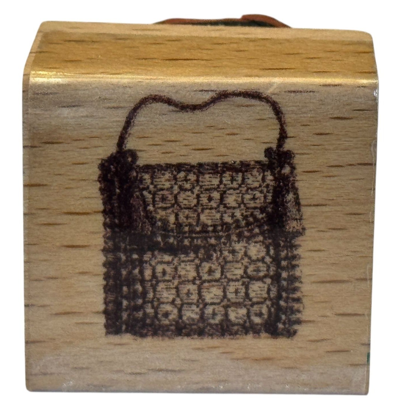 Purse Rubber Stamp Handbag Fashion Accessory Friendship Card Making Craft Wooden