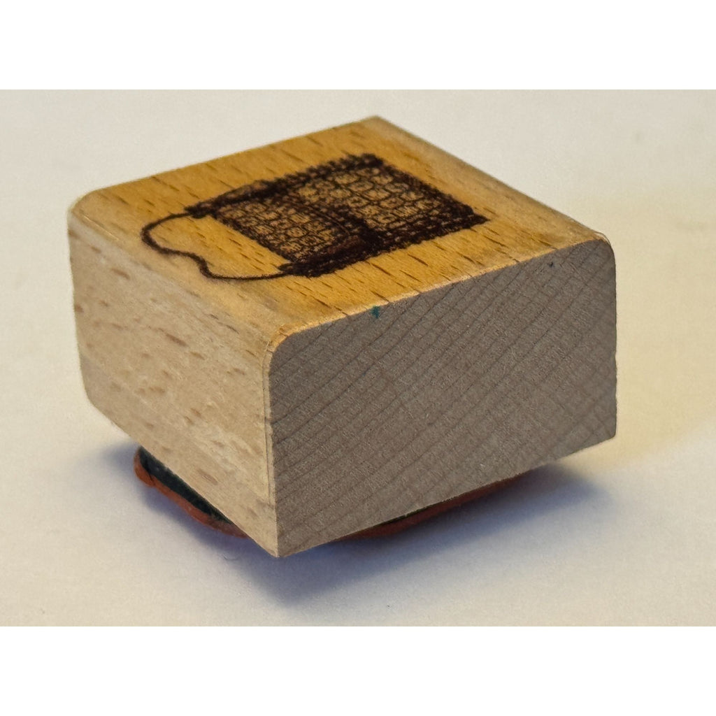Purse Rubber Stamp Handbag Fashion Accessory Friendship Card Making Craft Wooden