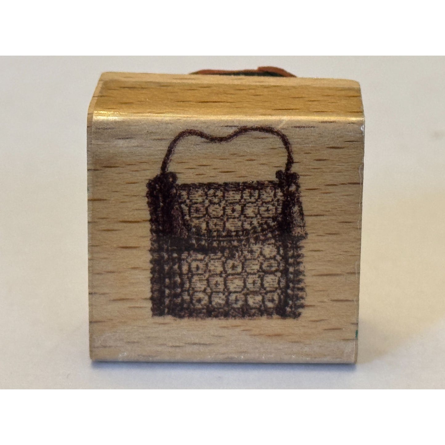 Purse Rubber Stamp Handbag Fashion Accessory Friendship Card Making Craft Wooden