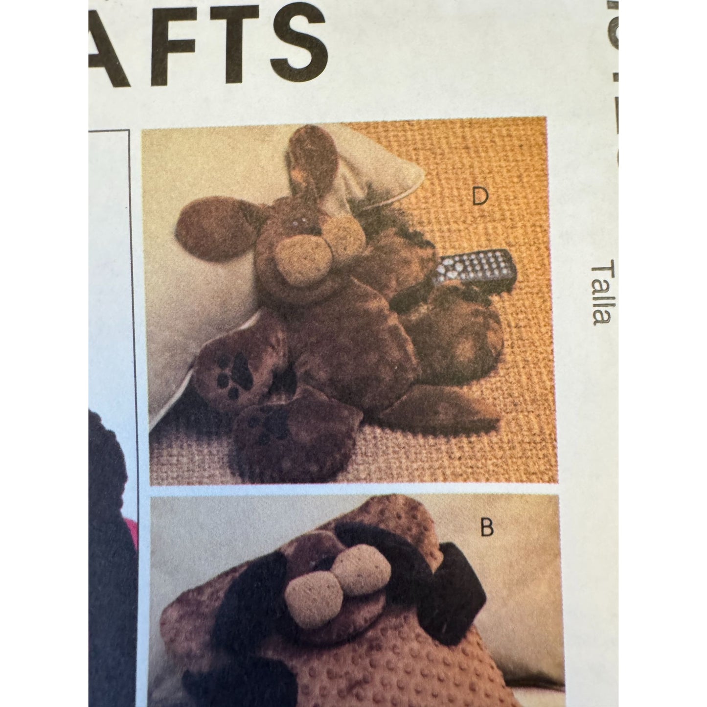 McCalls Crafts Sewing Pattern M5128 Plush Pets Cat Neck Pillow Dog Travel Uncut