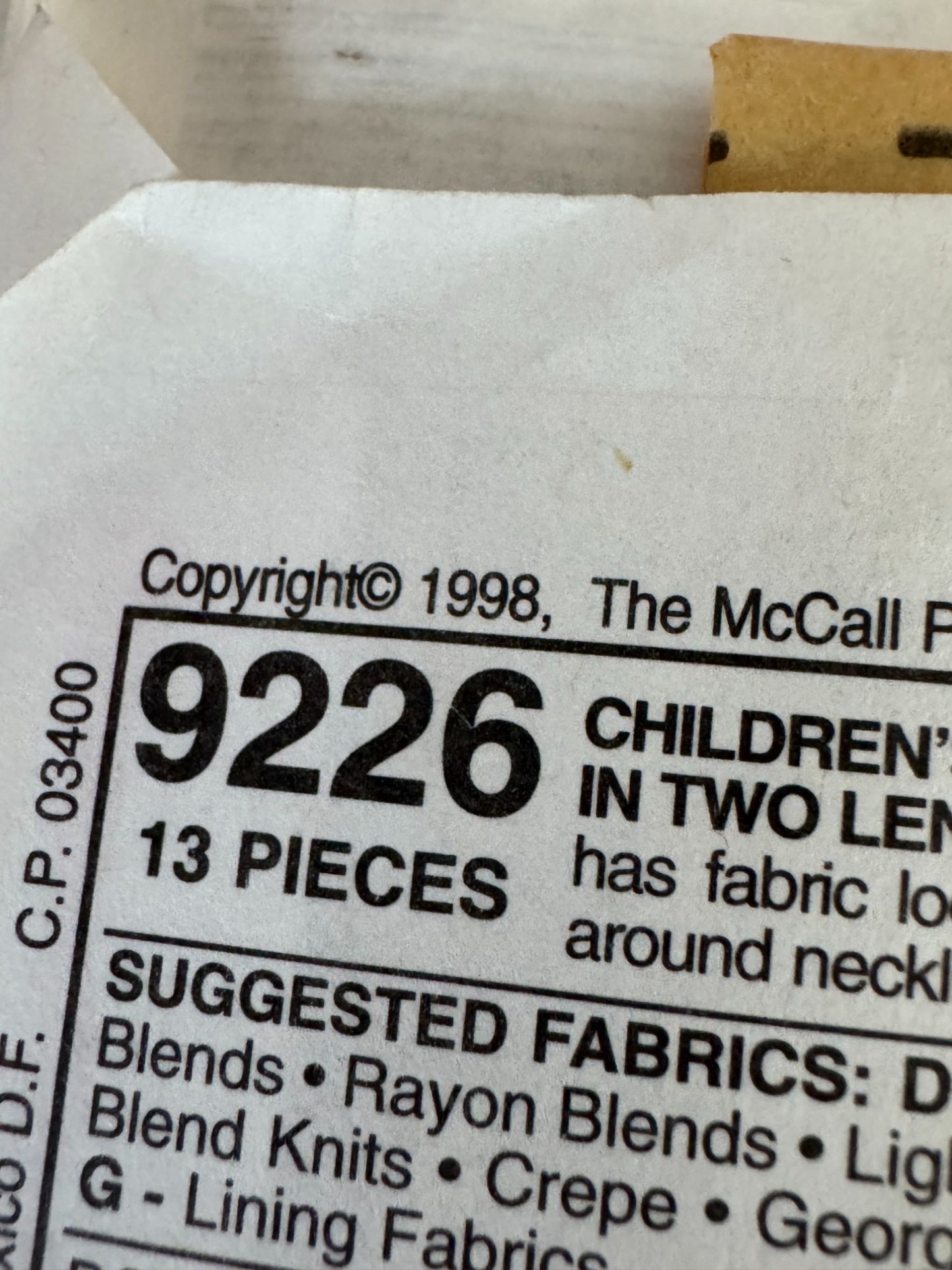 McCalls Sewing Pattern 9226 Girls Dress Slipdress Jacket 8 Great Looks 7 8 10 UC
