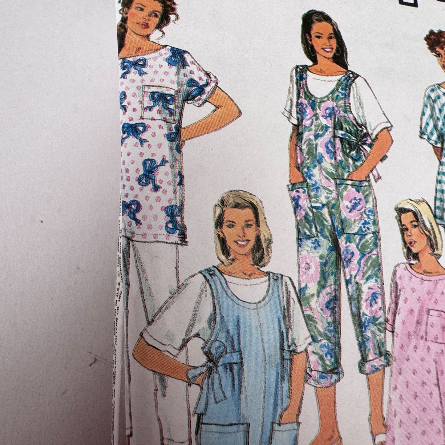 Simplicity Sewing Pattern 7127 Maternity Dress Jumpsuit Top Pants Shorts 90s Relaxed Fit Pregnancy Wear 6-24 Uncut