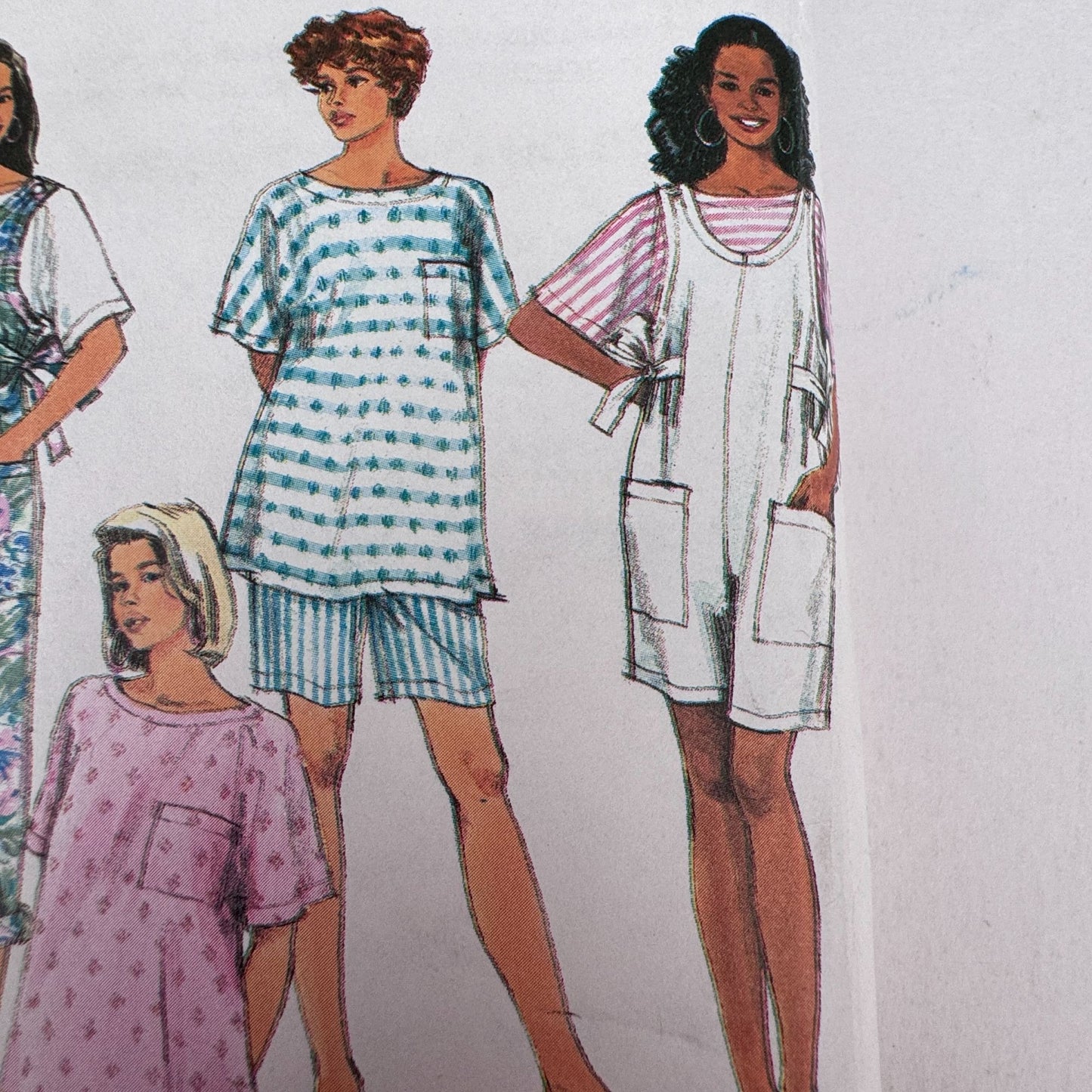 Simplicity Sewing Pattern 7127 Maternity Dress Jumpsuit Top Pants Shorts 90s Relaxed Fit Pregnancy Wear 6-24 Uncut