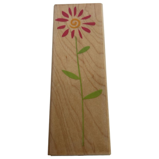 Hero Arts Wood Rubber Stamp Sunshine Daisy Flower Tall Vertical Card Making Art