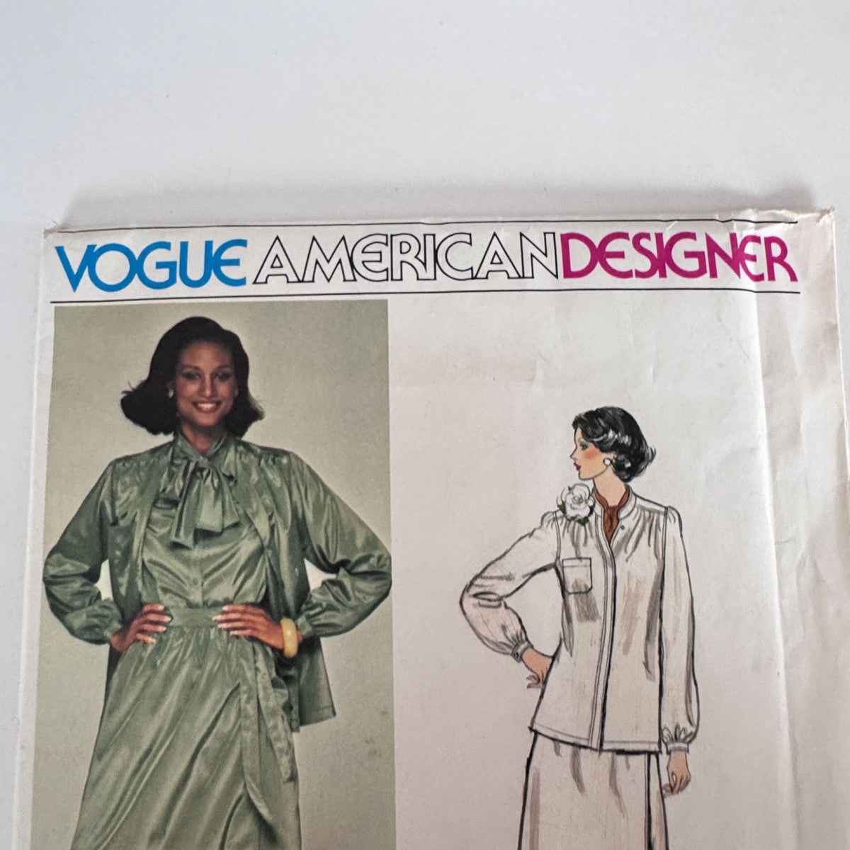 Vogue Sewing Pattern 1367 Designer Calvin Klein Skirt Top 1970s 10 Uncut Vintage Minimalist