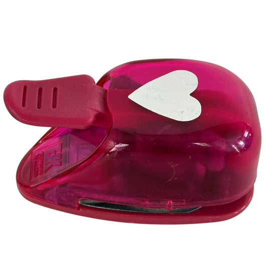 EK Success Paper Punch Craft Heart Shape Pink Valentines Day Card Making Love