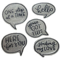 CTMH My Acrylix Acrylic Stamp Set Speech Bubbles Inspirational Card Making Words