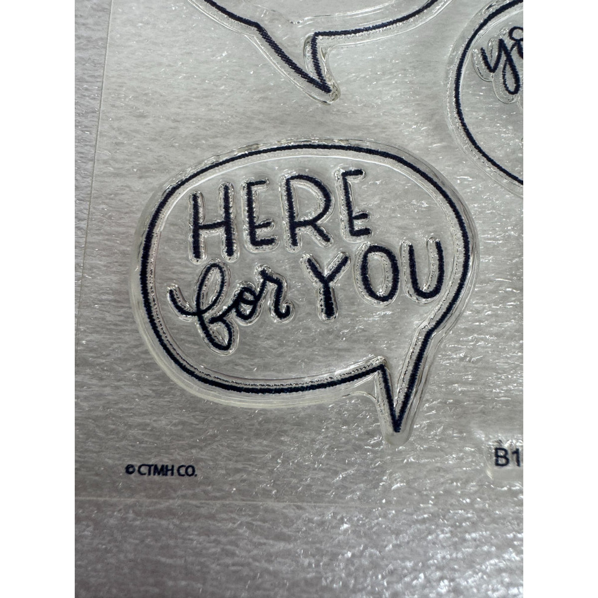 CTMH My Acrylix Acrylic Stamp Set Speech Bubbles Inspirational Card Making Words