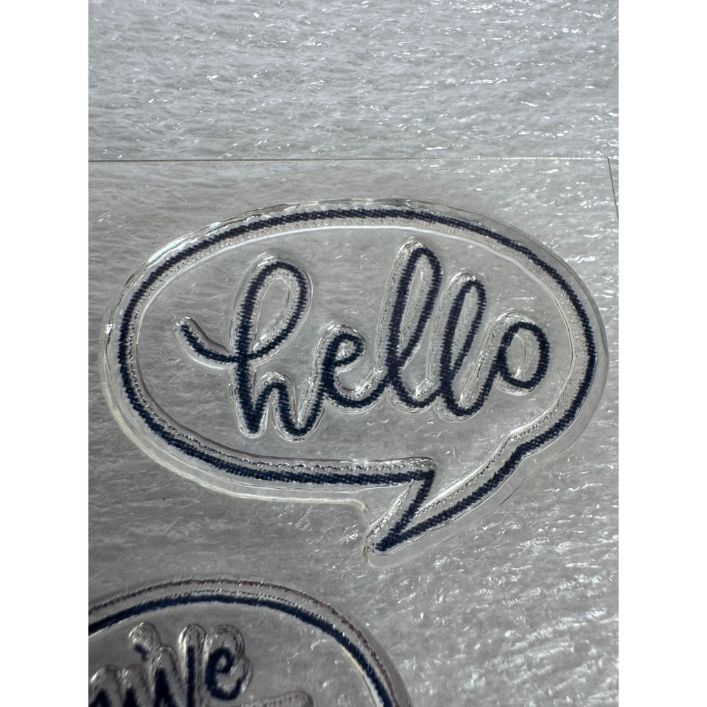 CTMH My Acrylix Acrylic Stamp Set Speech Bubbles Inspirational Card Making Words