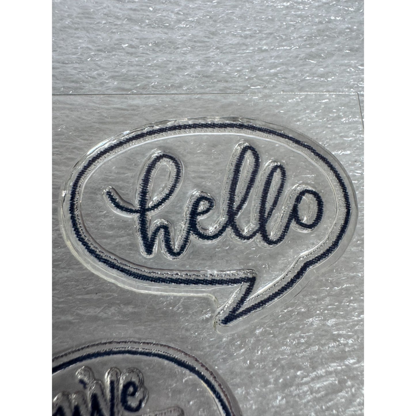 CTMH My Acrylix Acrylic Stamp Set Speech Bubbles Inspirational Card Making Words
