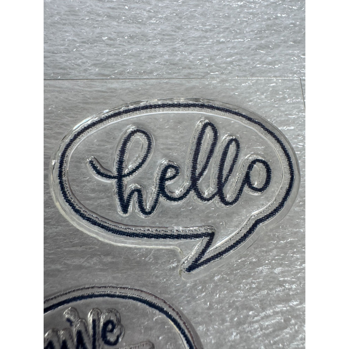 CTMH My Acrylix Acrylic Stamp Set Speech Bubbles Inspirational Card Making Words