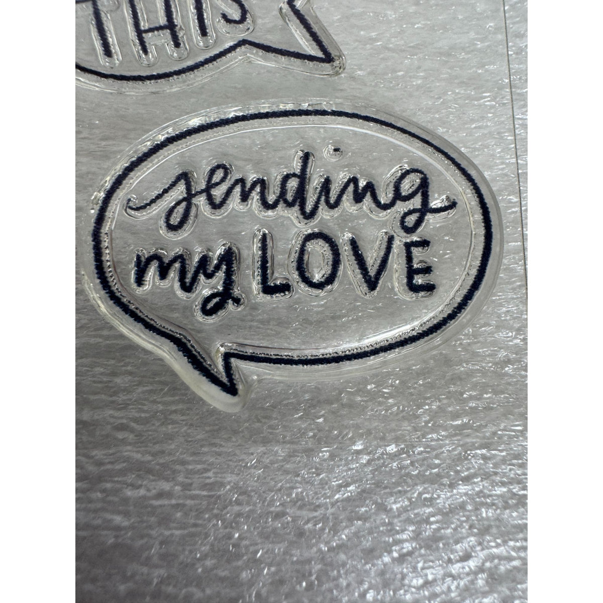 CTMH My Acrylix Acrylic Stamp Set Speech Bubbles Inspirational Card Making Words
