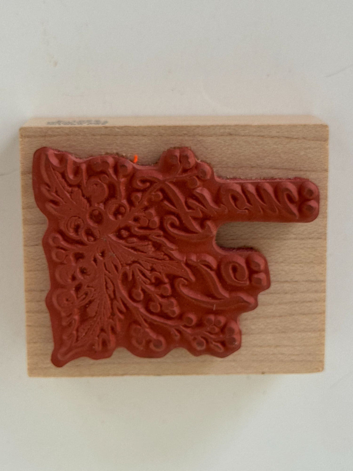 PSX Wood Rubber Stamp To From Christmas Gift Tag Card Making Holly Berry E1592