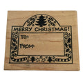 PSX Rubber Stamp Merry Christmas Gift Tag Card Making To From Holiday Candy Cane