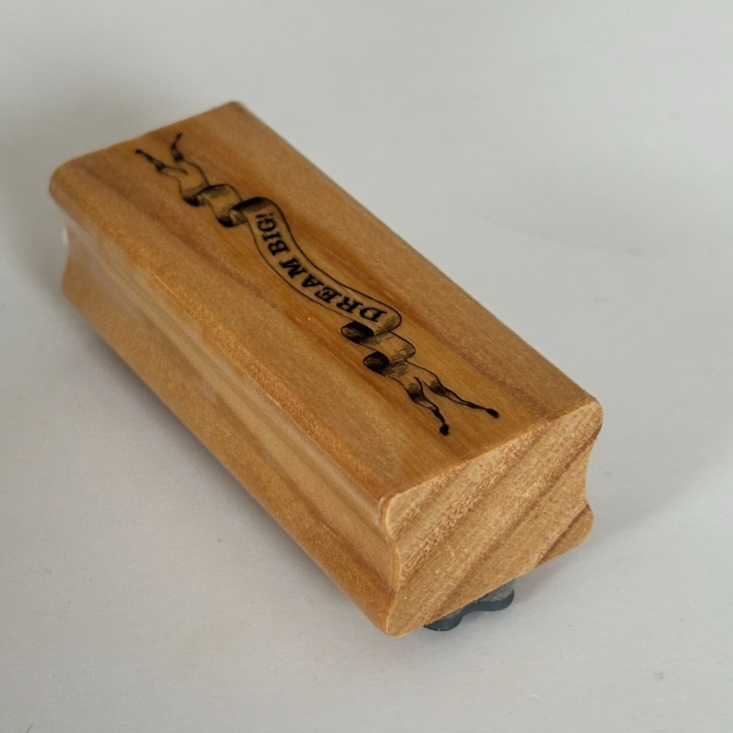 Dream Big Rubber Stamp Inspirational Word Banner Cardmaking Sentiment Motivational Phrase Wood