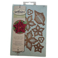 Spellbinders Dies Layered Poinsettia Christmas Flower Card Making Cut Emboss Stencil Holidays Leaf