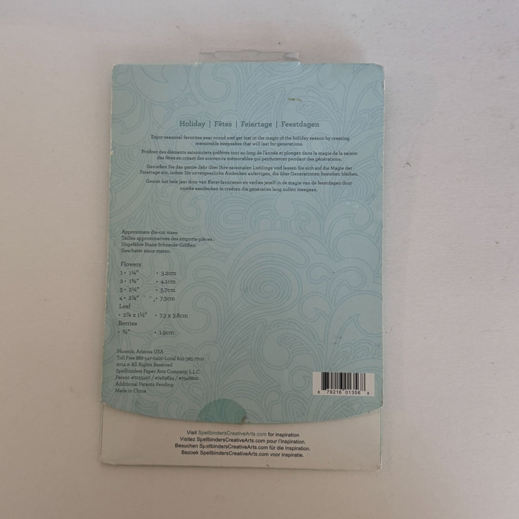 Spellbinders Dies Layered Poinsettia Christmas Flower Card Making Cut Emboss Stencil Holidays Leaf