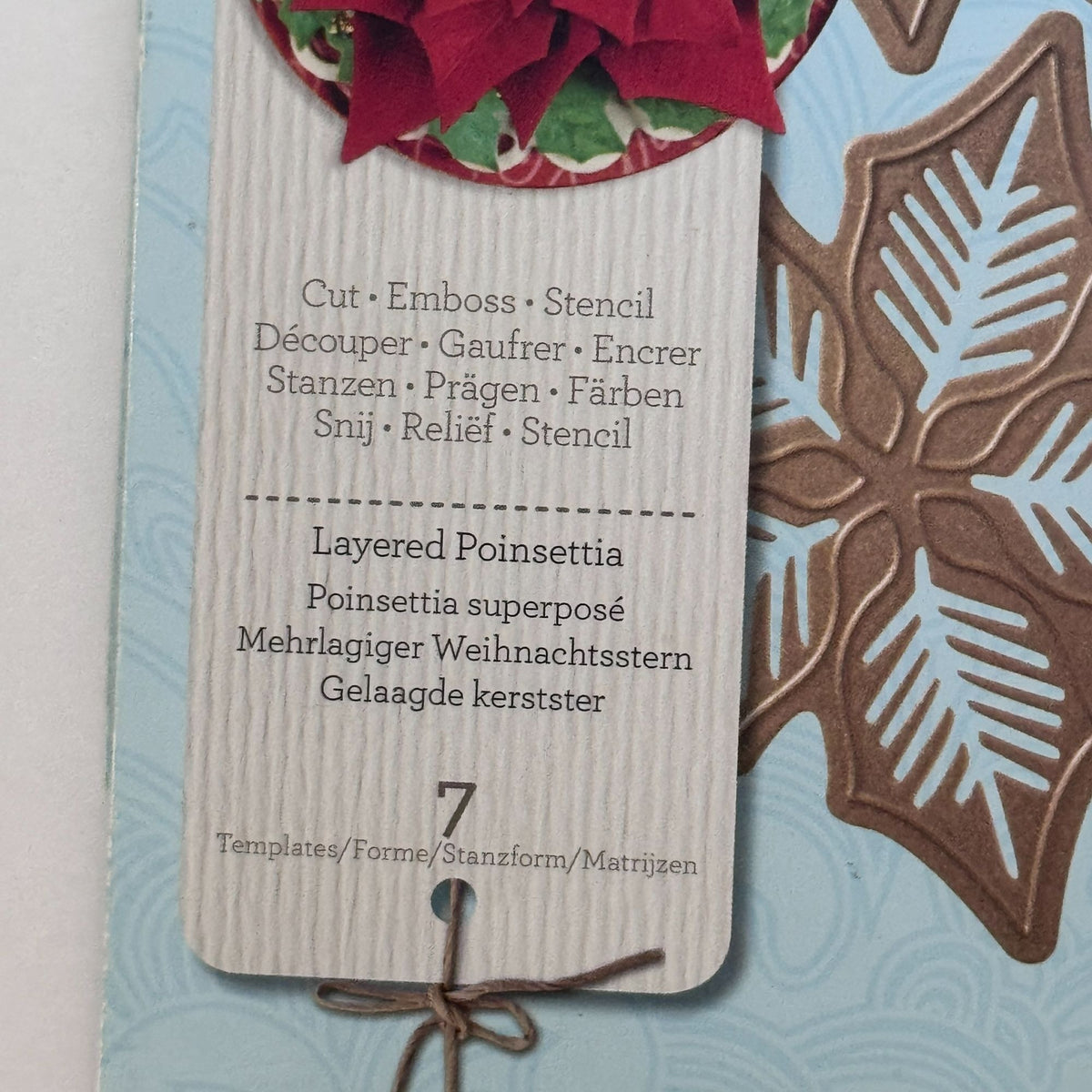 Spellbinders Dies Layered Poinsettia Christmas Flower Card Making Cut Emboss Stencil Holidays Leaf