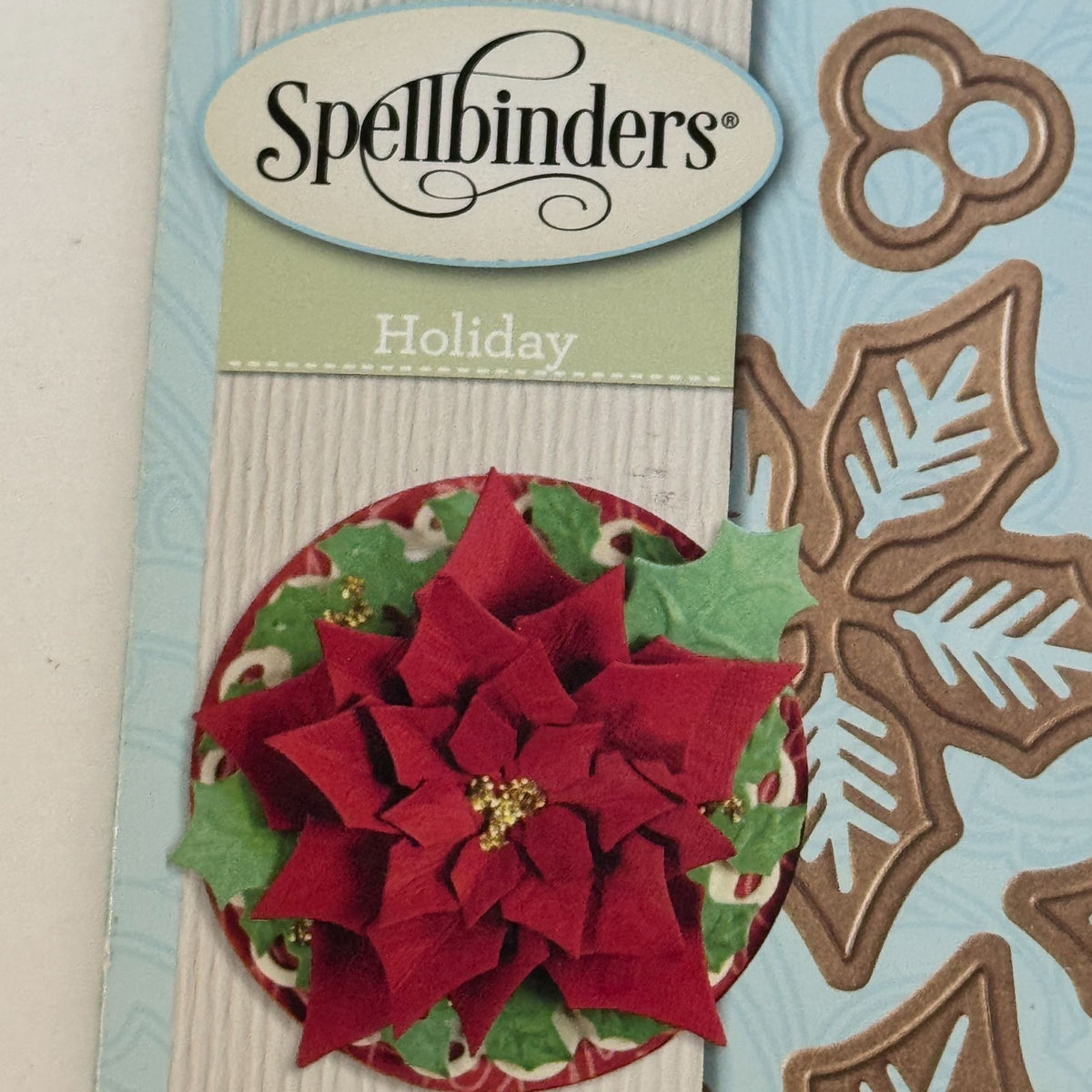 Spellbinders Dies Layered Poinsettia Christmas Flower Card Making Cut Emboss Stencil Holidays Leaf