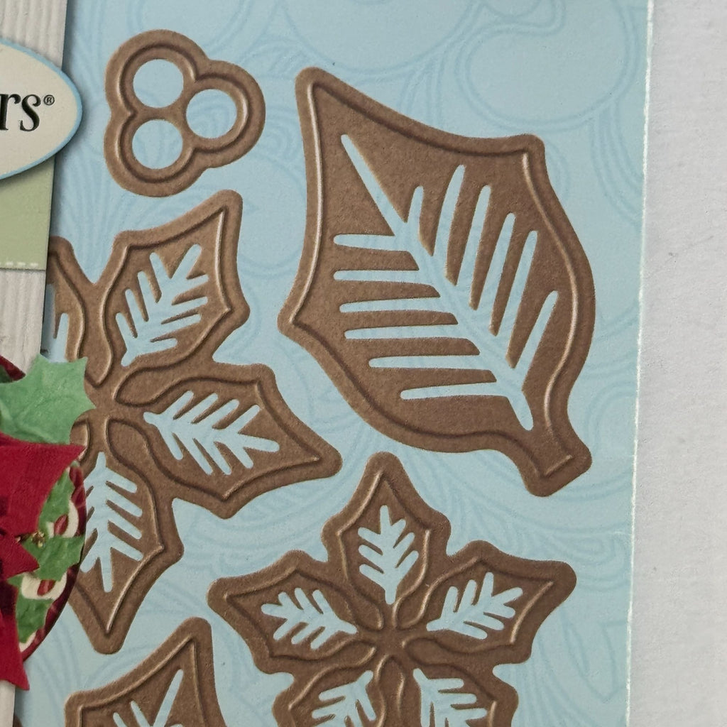 Spellbinders Dies Layered Poinsettia Christmas Flower Card Making Cut Emboss Stencil Holidays Leaf