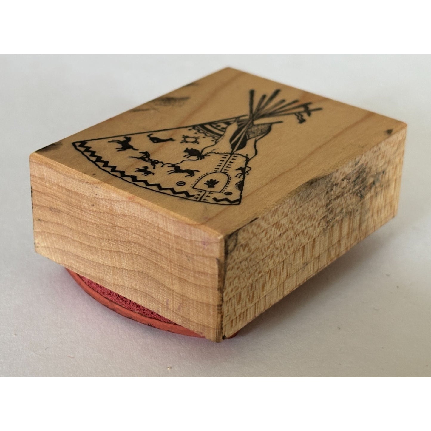 PSX Teepee Rubber Stamp Native American Tent Southwest Desert Craft Wood Mounted