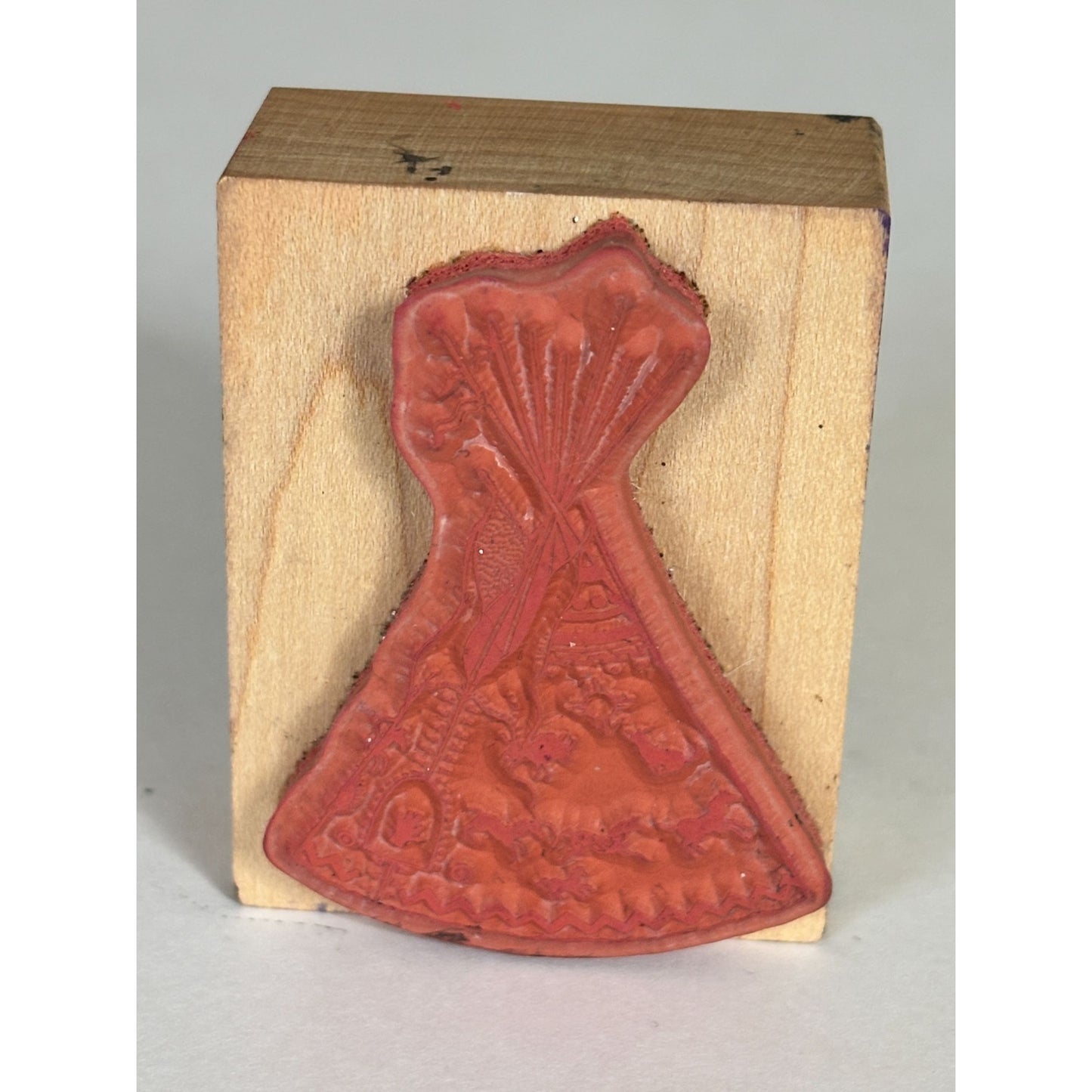 PSX Teepee Rubber Stamp Native American Tent Southwest Desert Craft Wood Mounted