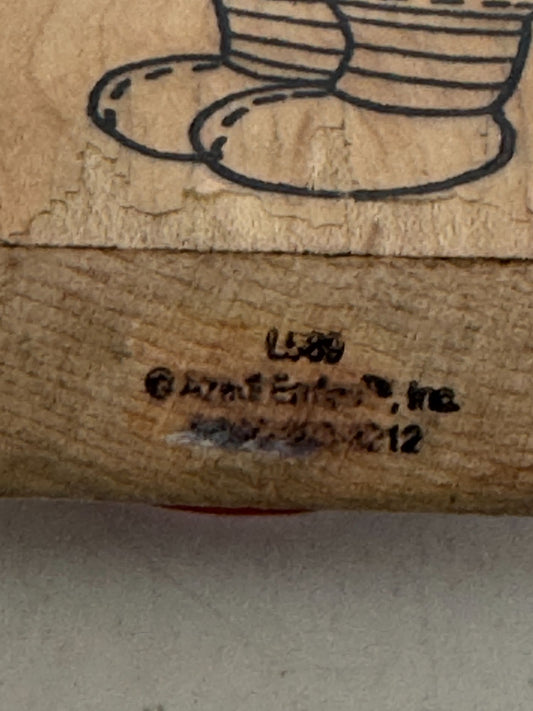 Azadi Rubber Stamp Raggedy Andy Flower Heart Love Friendship Card Making 4 Inch