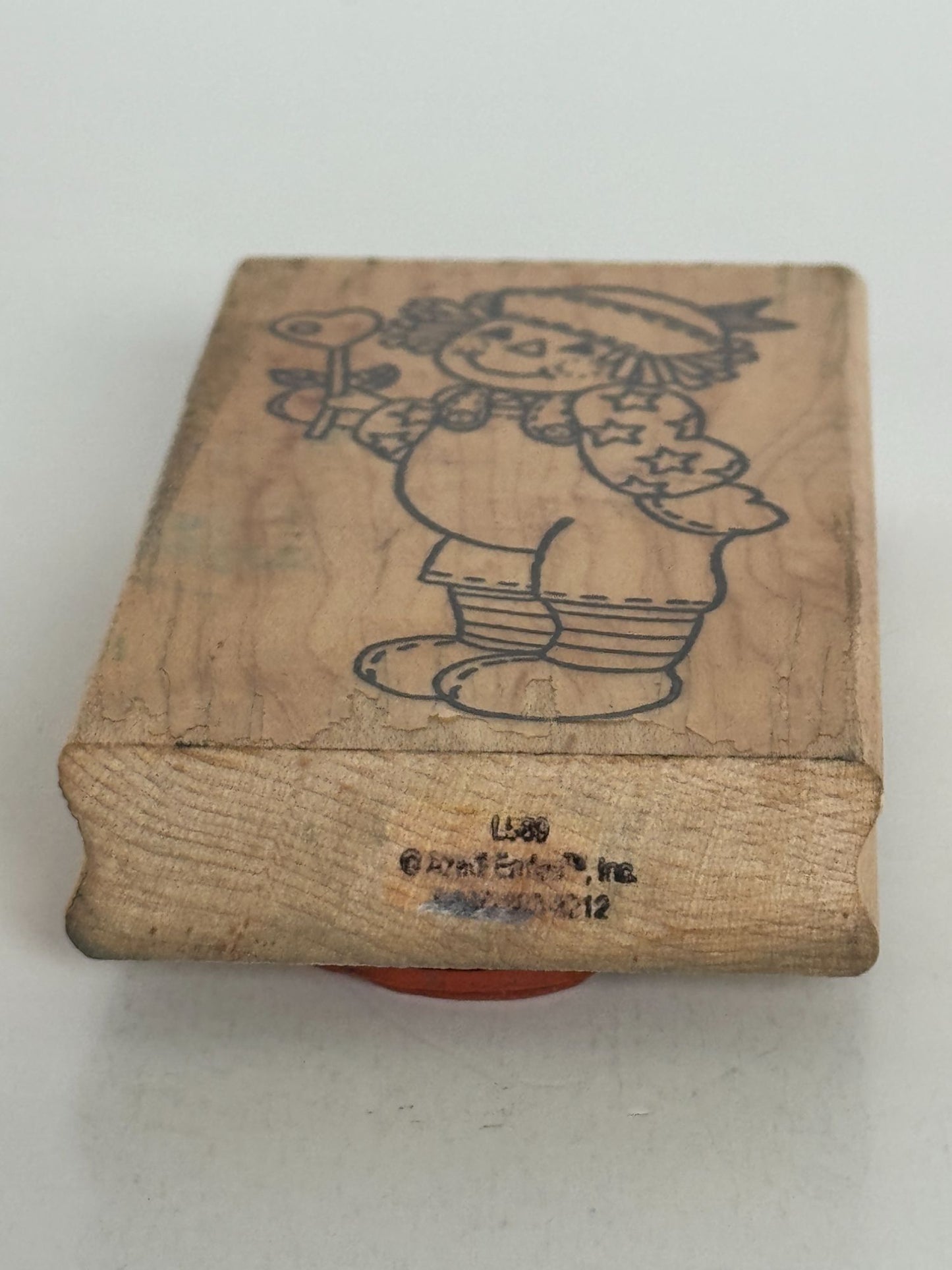 Azadi Rubber Stamp Raggedy Andy Flower Heart Love Friendship Card Making 4 Inch