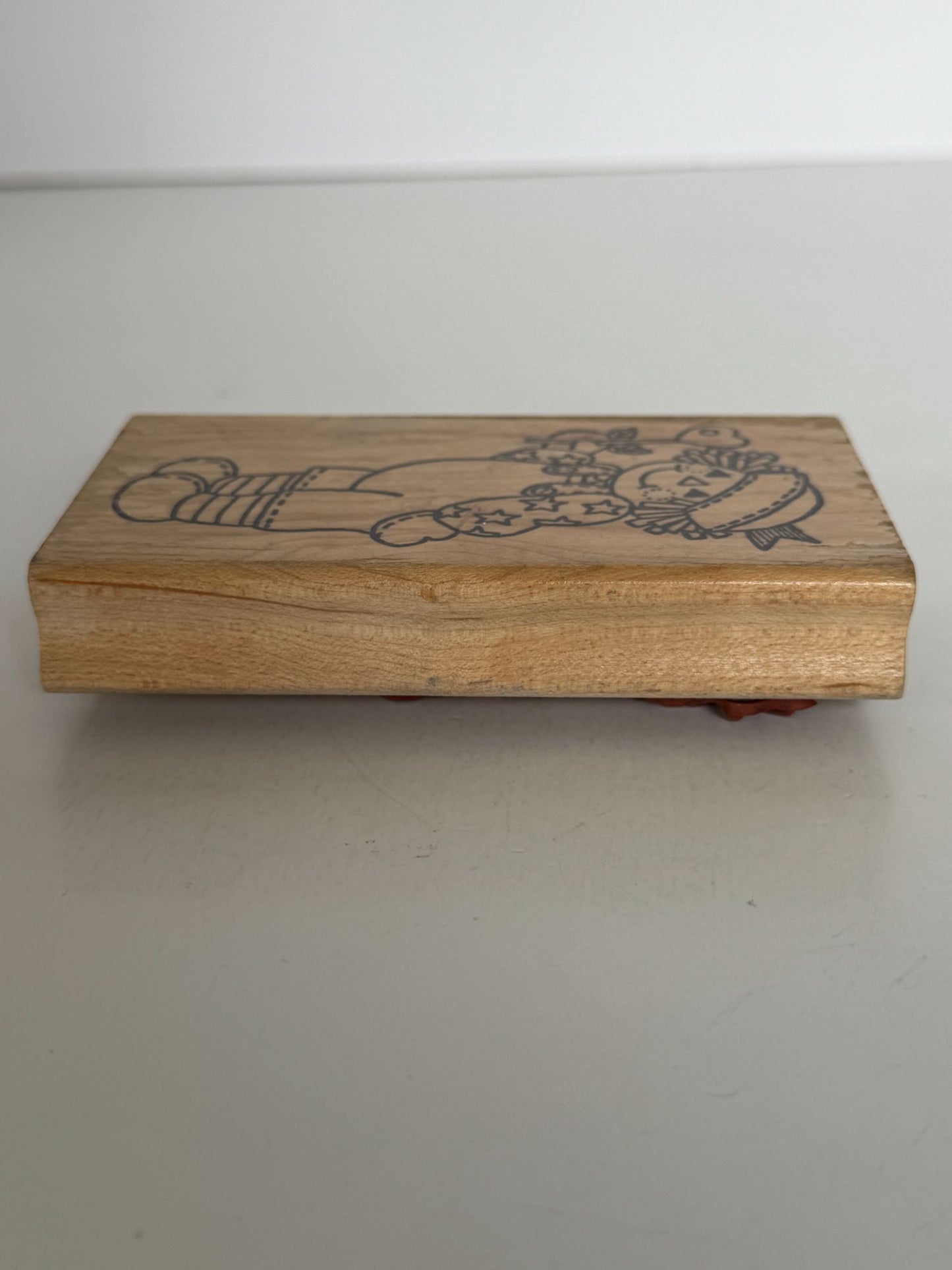 Azadi Rubber Stamp Raggedy Andy Flower Heart Love Friendship Card Making 4 Inch