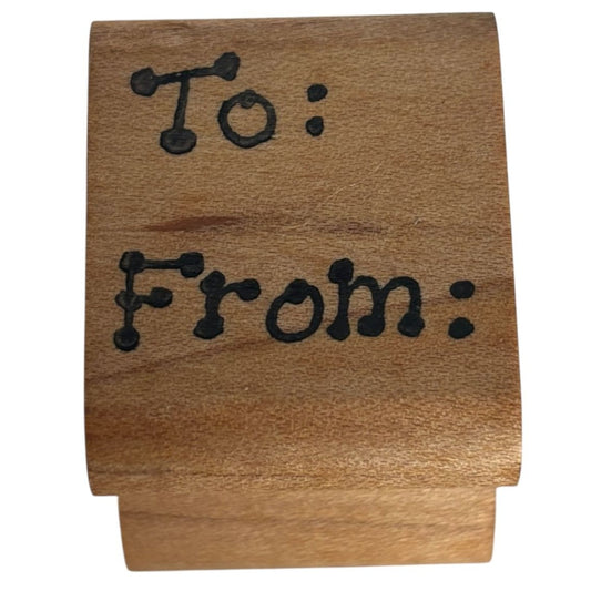 The Stamp Pad Rubber Stamp To From Gift Tag Card Making Words Present Christmas