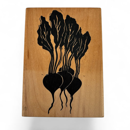A Stamp In The Hand Co. Rubber Stamp Radish Root Vegetable Garden Farm Cooking