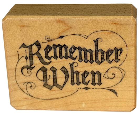 Inkadinkado Rubber Stamp Remember When Card Making Words Memory Memories Craft