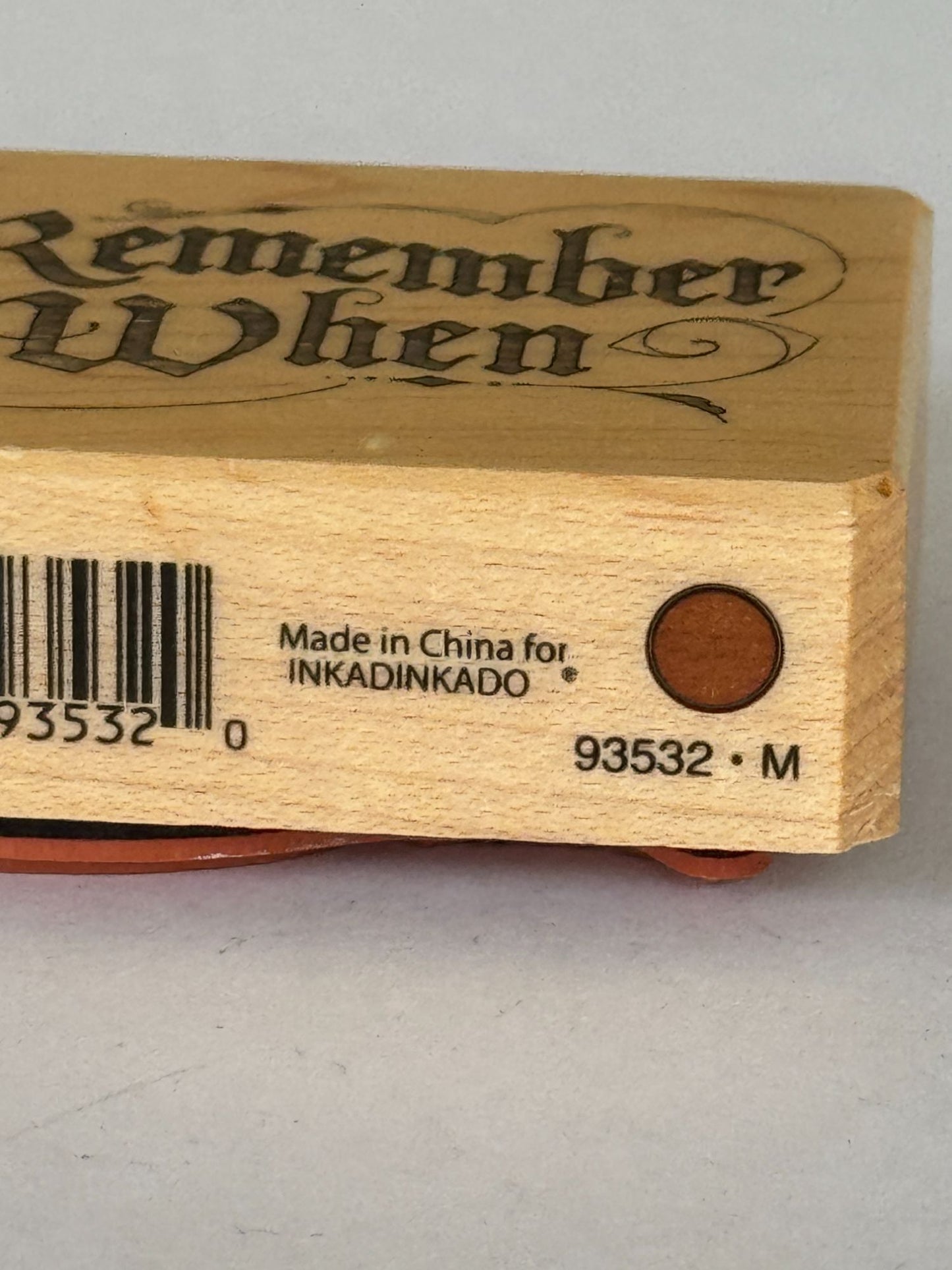 Inkadinkado Rubber Stamp Remember When Card Making Words Memory Memories Craft