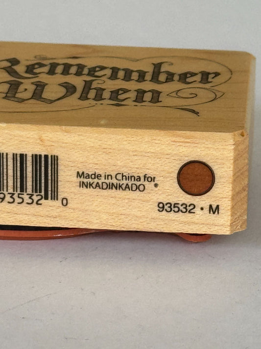 Inkadinkado Rubber Stamp Remember When Card Making Words Memory Memories Craft