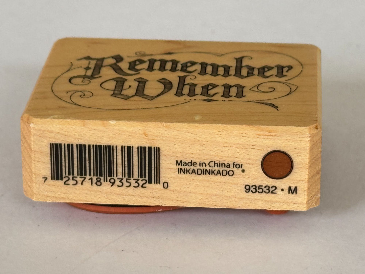 Inkadinkado Rubber Stamp Remember When Card Making Words Memory Memories Craft